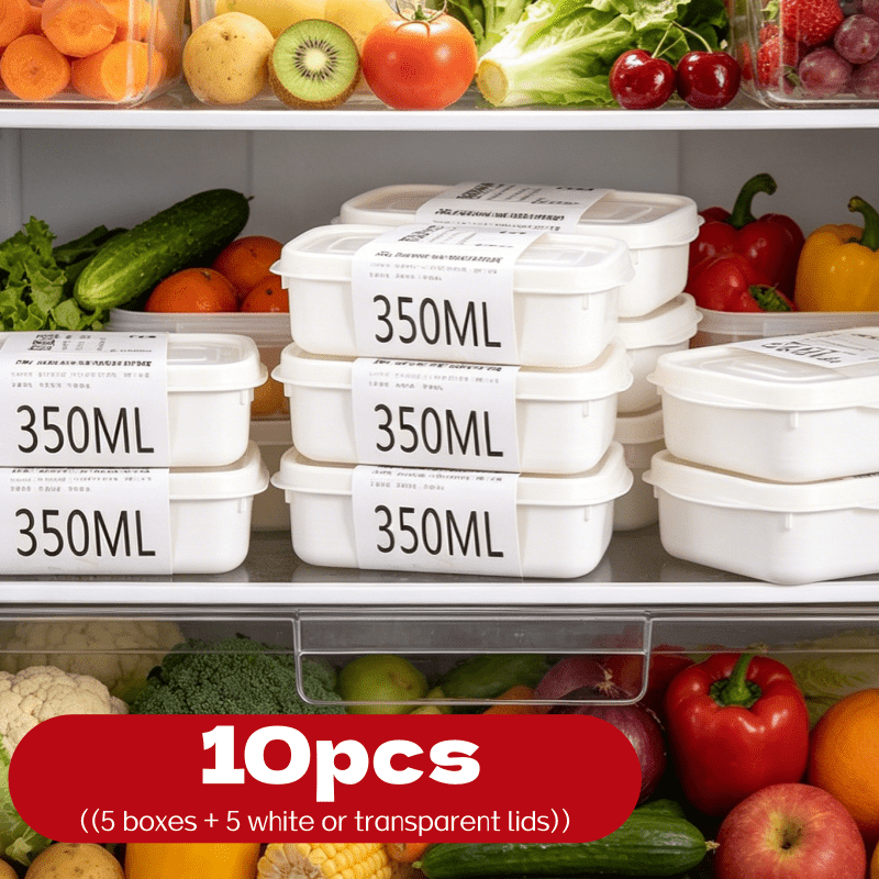 Meal Prep Containers - 10개 재사용 가능 적층형 식품 보관