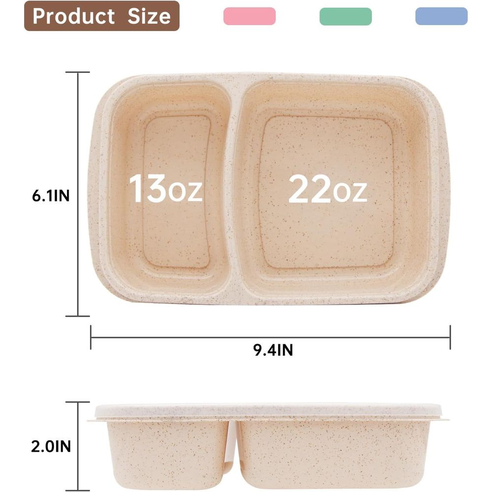 4팩 도시락 세트, 2칸 식사 준비용 용기(뚜껑 포함) - Meal Prep Containers 리뷰 및 가격