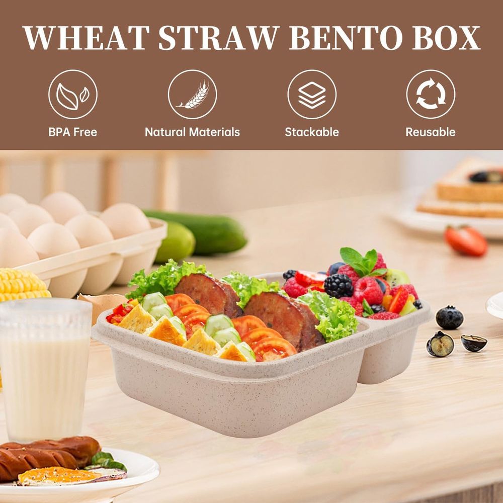 4팩 도시락 세트, 2칸 식사 준비용 용기(뚜껑 포함) - Meal Prep Containers 리뷰 및 가격