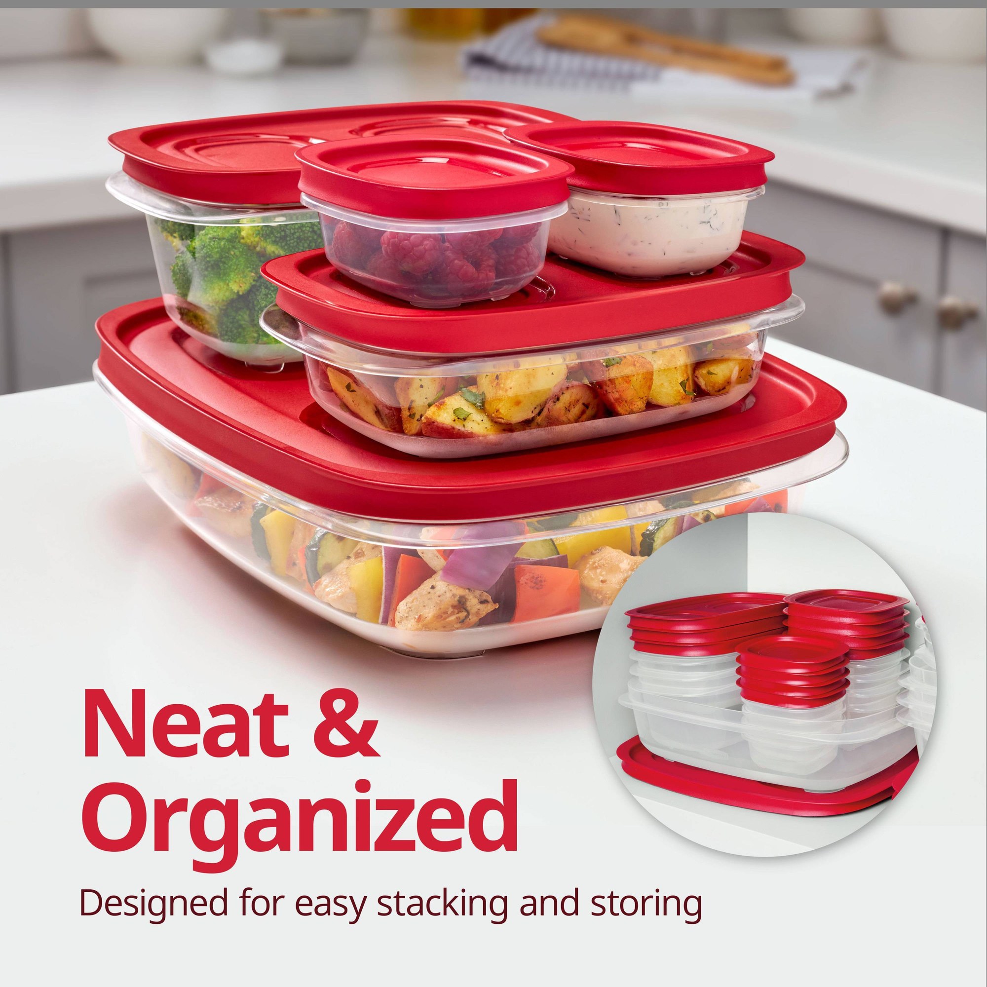 주방 식사 준비를 위한 간편한 뚜껑이 있는 빨간색 직사 - Meal Prep Containers 리뷰 및 가격