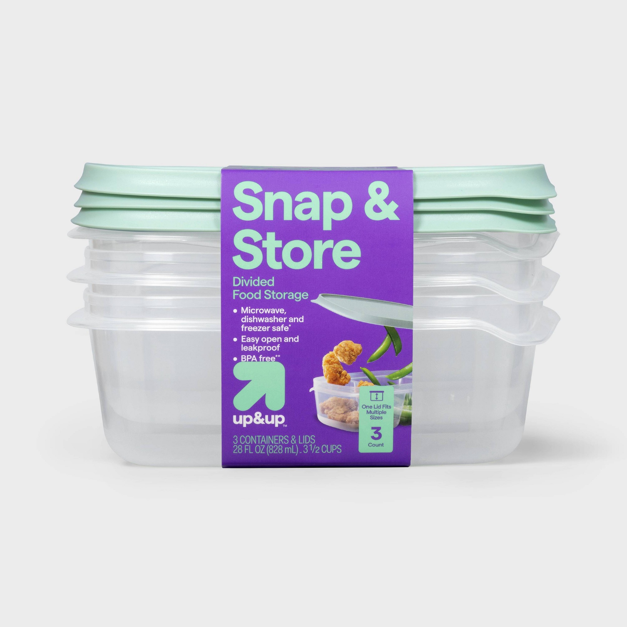 3칸짜리 투명 플라스틱 직사각형 음식 보관 용기 (스냅 - Meal Prep Containers 리뷰 및 가격