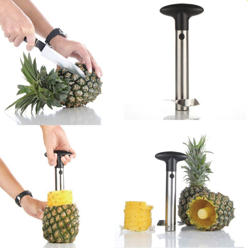 1Pc 스테인레스 스틸 사용하기 쉬운 파인애플 필러 액 - Pineapple Corer Slicer 리뷰 및 가격