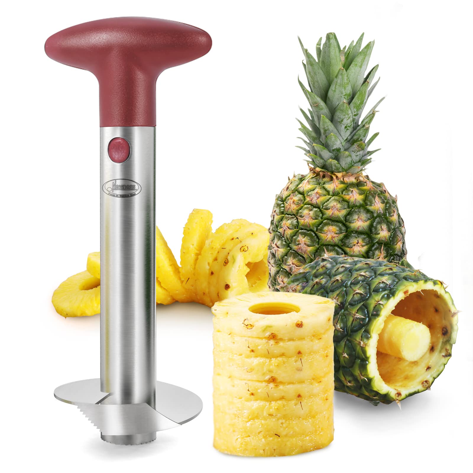 튼튼한 파인애플 커터 및 코어러, 스테인리스 스틸 파인 - Pineapple Corer Slicer 리뷰 및 가격