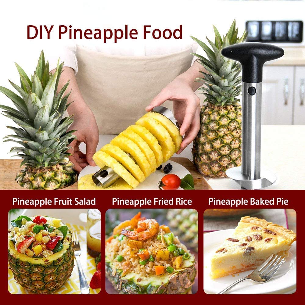 튼튼한 파인애플 커터 및 코어러, 스테인리스 스틸 파인 - Pineapple Corer Slicer 리뷰 및 가격