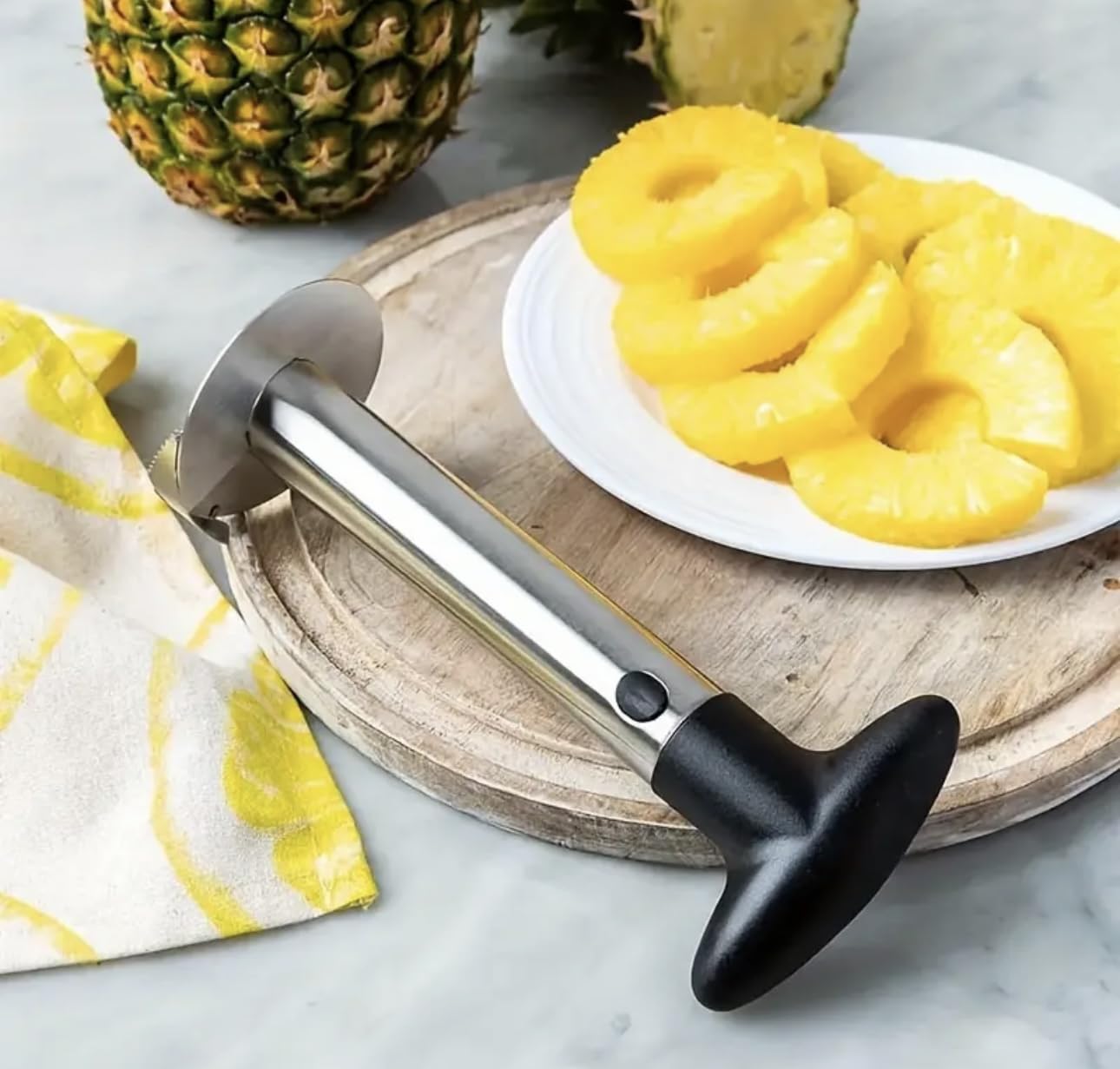 튼튼한 파인애플 커터 및 코어러, 스테인리스 스틸 파인 - Pineapple Corer Slicer 리뷰 및 가격