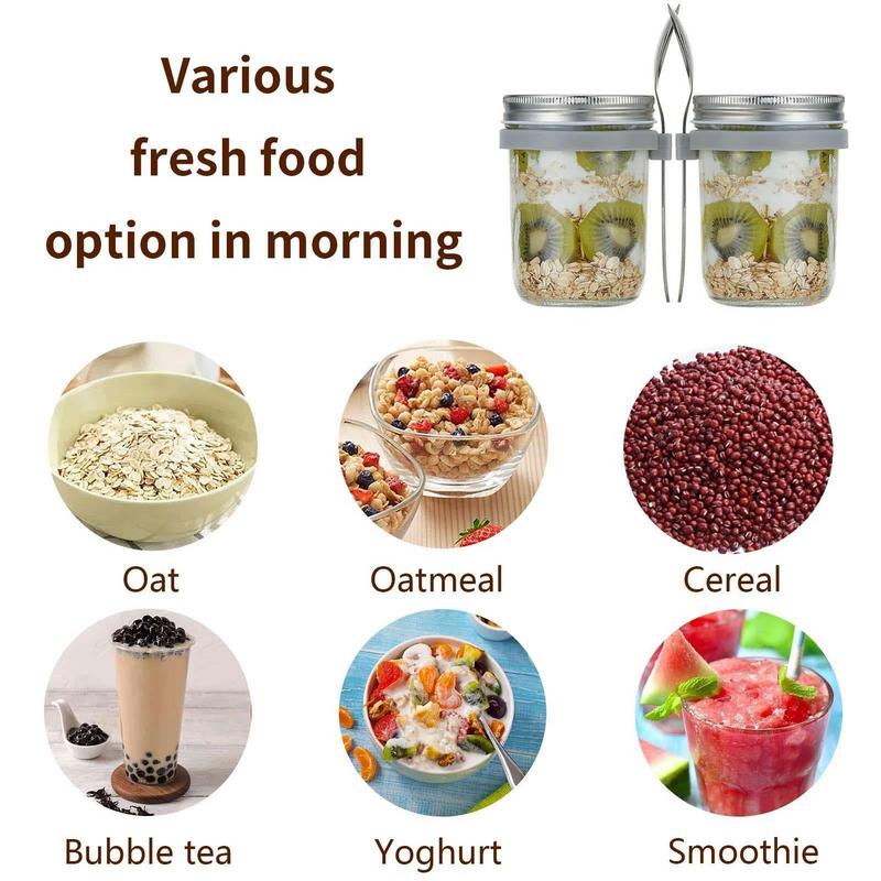 600ml 대용량 오버나이트 오트밀 용기 누수 방지 견 - Overnight Oat Jar 리뷰 및 가격