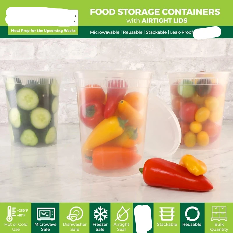 뚜껑 포함 플라스틱 델리 용기, 슬라임, 수프, 식사  - Meal Prep Containers 리뷰 및 가격