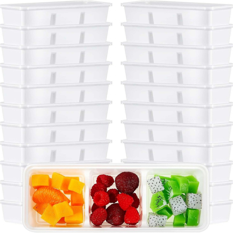 【25개입 3칸 음식 용기】500ml 재사용 가능한 도 - Meal Prep Japanese Food 리뷰 및 가격