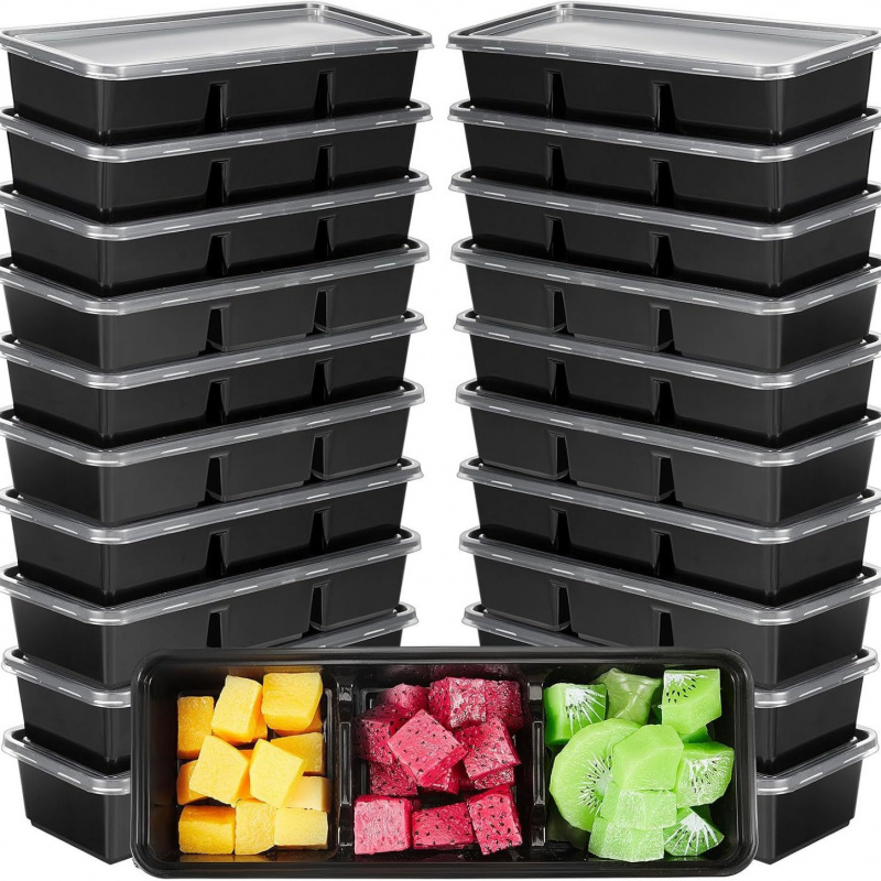 【25개입 3칸 음식 용기】500ml 재사용 가능한 도 - Meal Prep Japanese Food 리뷰 및 가격