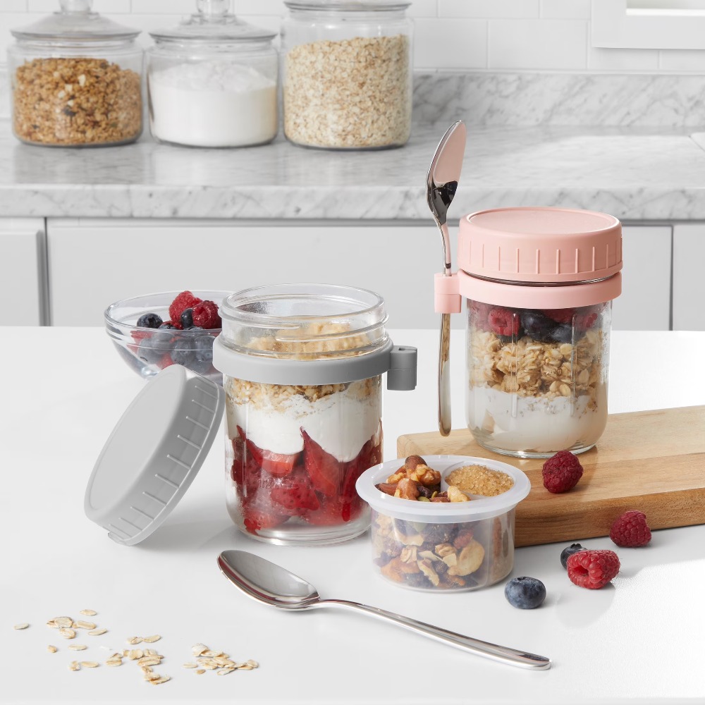 휴대용 오버나이트 오츠 식품 용기 및 파르페 용기, 도 - Overnight Oat Jar 리뷰 및 가격