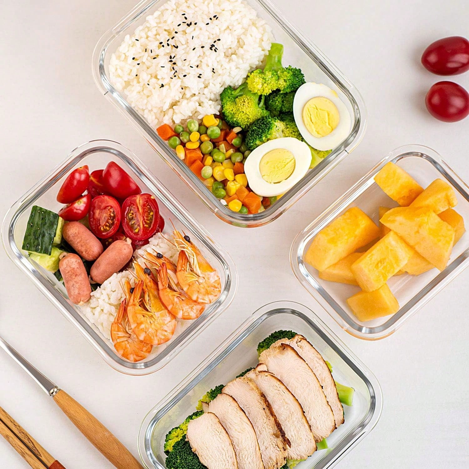 10팩 유리 밀프렙 용기, 뚜껑이 있는 밀폐형 식품 보 - Meal Prep Containers 리뷰 및 가격
