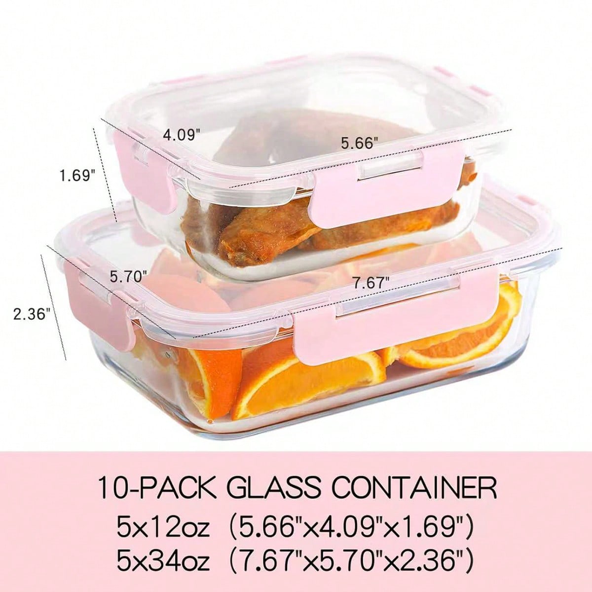 10팩 유리 밀프렙 용기, 뚜껑이 있는 밀폐형 식품 보 - Meal Prep Containers 리뷰 및 가격