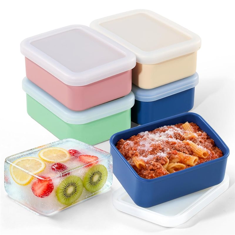 AB33-4팩 실리콘 냉동고용 뚜껑 포함 수프, 소스, - Meal Prep Containers 리뷰 및 가격