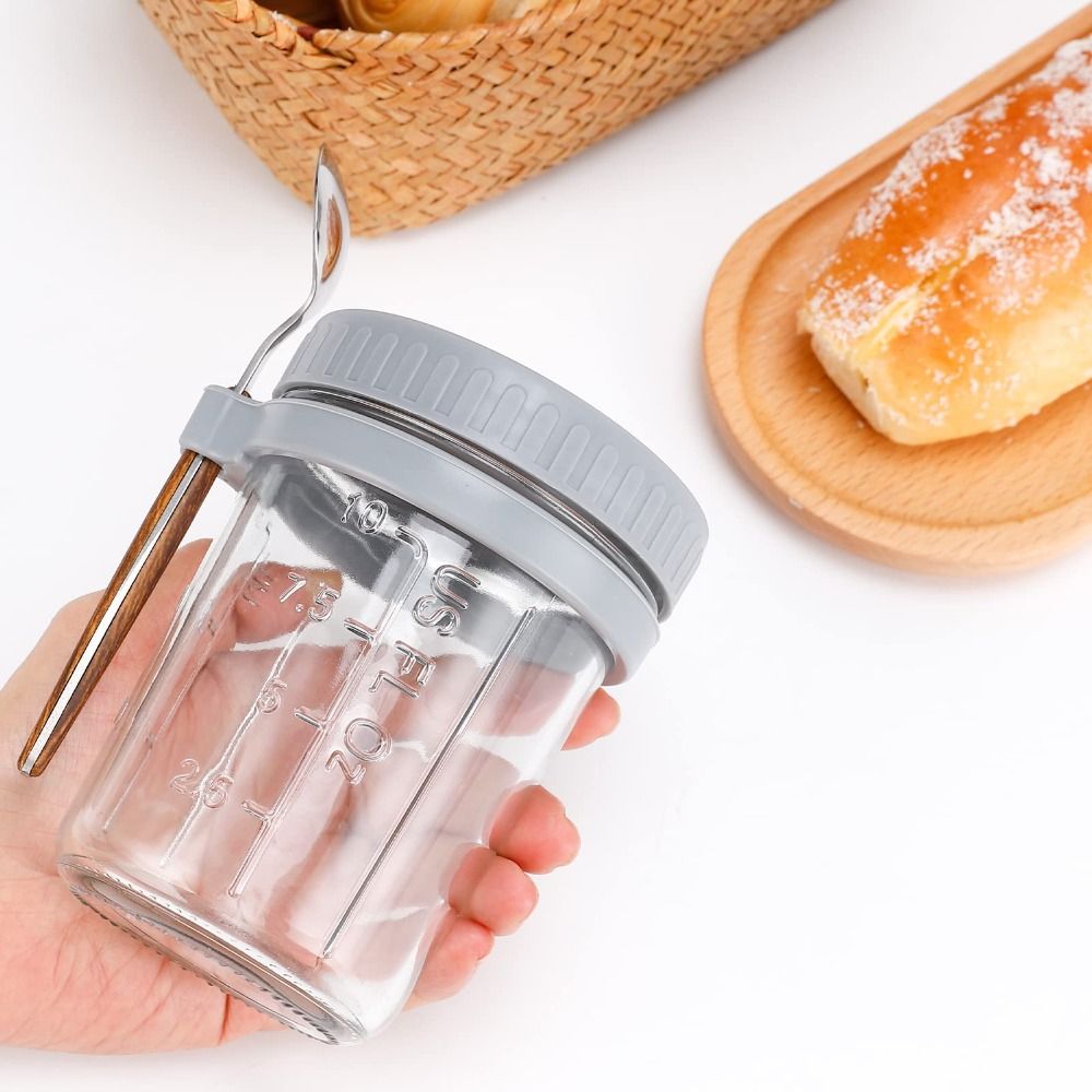 요거트 병 350ml 오버나이트 오트밀 병 유리 계량  - Overnight Oat Jar 리뷰 및 가격