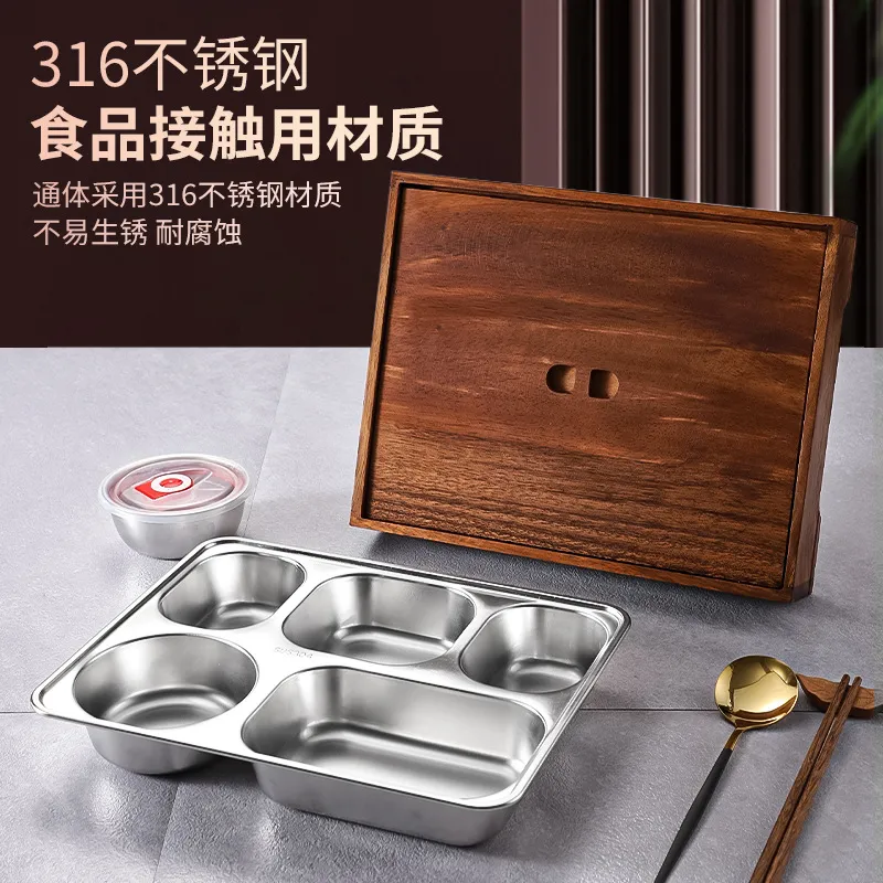 블랙 월넛 도시락 세트(칸막이 접시 포함) 일본/한국  - Meal Prep Japanese Food 리뷰 및 가격